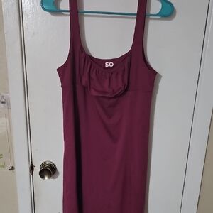 SO Deep Red Sleeveless Dress